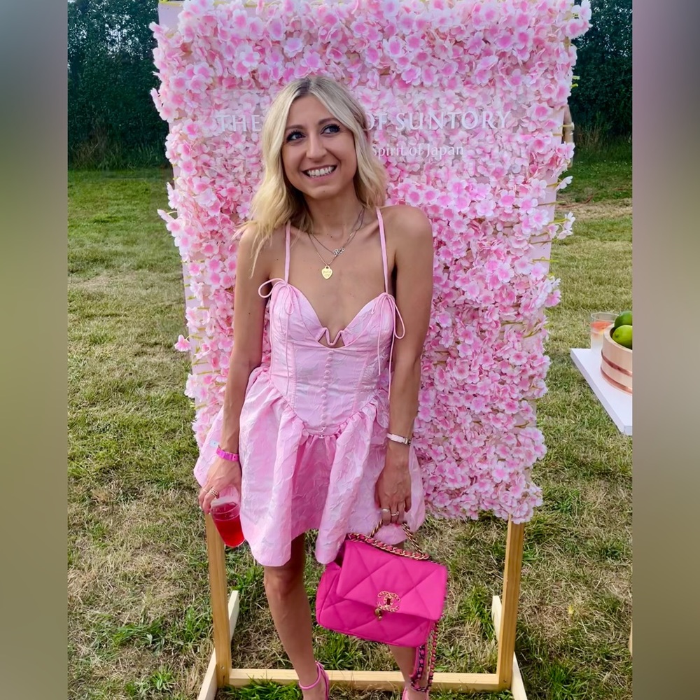 For Love & Lemons Faith Mini Dress in Pink